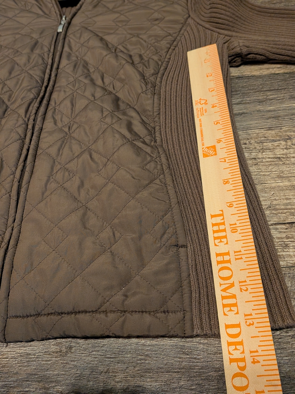 croft & barrow Quilted Zip-Front Jacket - Brown - Picture 10 of 10